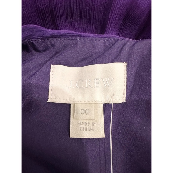 J. Crew One Shoulder Long Gown Plum Silk Dress - Picture 7 of 8